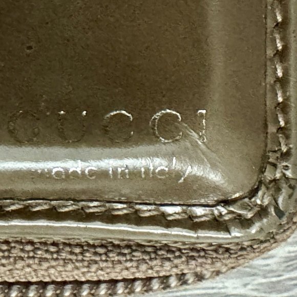 Gucci Bamboo Small Wallet Khaki Color Leather & Canvas Excellent Condition - Picture 13 of 16